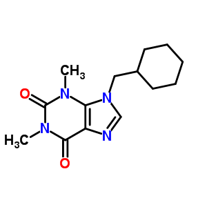 9-(Cyclohexylmethyl)-1,3-dimethyl-purine-2,6-dione Structure,7465-36-3Structure