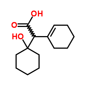 1-Cyclohexene-1-aceticacid, a-(1-hydroxycyclohexyl)- Structure,7465-39-6Structure