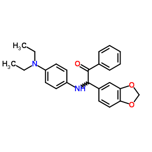 2-Benzo[1,3]dioxol-5-yl-2-[(4-diethylaminophenyl)amino]-1-phenyl-ethanone Structure,7467-26-7Structure