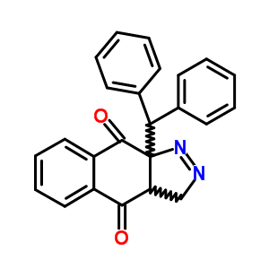 3H-benz[f]indazole-4,9-dione,9a-(diphenylmethyl)-3a,9a-dihydro- Structure,7467-87-0Structure