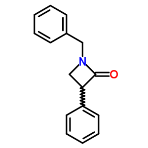 1-Benzyl-3-phenyl-azetidin-2-one Structure,7468-11-3Structure