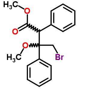 Benzenepropanoic acid, b-(bromomethyl)-b-methoxy-a-phenyl-, methyl ester Structure,7468-29-3Structure