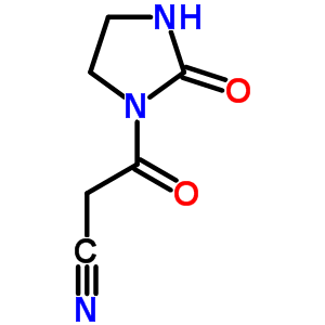 3-氧代-3-(2-氧代咪唑啉-1-基)丙腈結(jié)構(gòu)式_7468-63-5結(jié)構(gòu)式