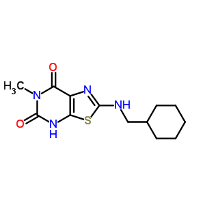 Thiazolo[5,4-d]pyrimidine-5,7(4h,6h)-dione,2-[(cyclohexylmethyl)amino]-6-methyl- Structure,7468-74-8Structure