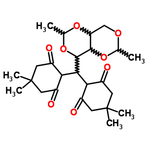 2-[(4,4-Dimethyl-2,6-dioxo-cyclohexyl)-(4,9-dimethyl-3,5,8,10-tetraoxabicyclo[4.4.0]dec-2-yl)methyl]-5,5-dimethyl-cyclohexane-1,3-dione Structure,7468-96-4Structure