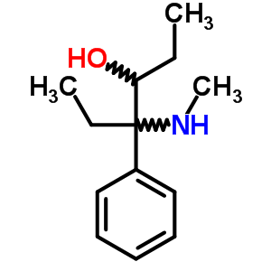 4-Methylamino-4-phenyl-hexan-3-ol Structure,7472-68-6Structure