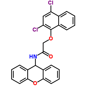 2-(2,4-Dichloronaphthalen-1-yl)oxy-n-(9h-xanthen-9-yl)acetamide Structure,7473-64-5Structure