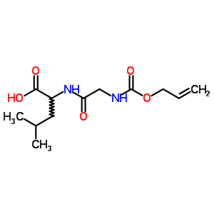 4-Methyl-2-[[2-(prop-2-enoxycarbonylamino)acetyl]amino]pentanoic acid Structure,7475-16-3Structure