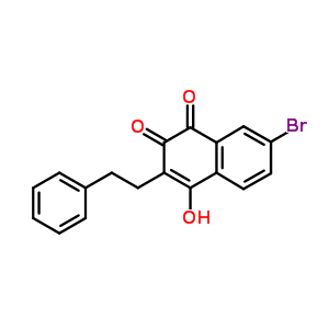 7-Bromo-4-hydroxy-3-phenethyl-naphthalene-1,2-dione Structure,7475-40-3Structure