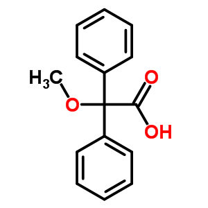 2-Methoxy-2,2-diphenyl-acetic acid Structure,7475-61-8Structure