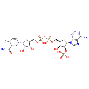 [[(2R,3r,4r,5r)-5-(6-aminopurin-9-yl)-3-hydroxy-4-phosphonooxyoxolan-2-yl]methoxy-hydroxyphosphoryl] [(2r,3s,4r,5r)-5-(3-carbamoyl-4-deuterio-4h-pyridin-1-yl)-3,4-dihydroxyoxolan-2-yl]methyl hydrogen Structure,74784-45-5Structure