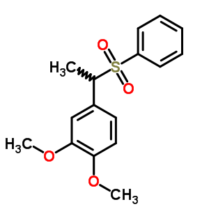 Benzene,1,2-dimethoxy-4-[1-(phenylsulfonyl)ethyl]- Structure,7479-13-2Structure