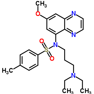 N-(3-diethylaminopropyl)-n-(7-methoxyquinoxalin-5-yl)-4-methyl-benzenesulfonamide Structure,7500-07-4Structure