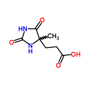 3-(4-Methyl-2,5-dioxo-imidazolidin-4-yl)-propionic acid Structure,7511-46-8Structure