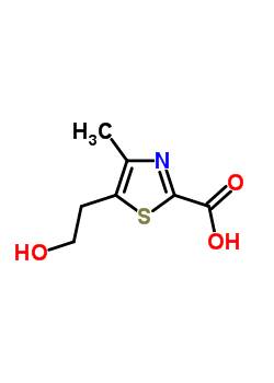 5-(2-Hydroxyethyl)-4-methyl-2-thiazolecarboxylic acid Structure,75113-60-9Structure