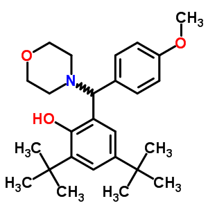 2-[(4-Methoxyphenyl)-morpholin-4-yl-methyl]-4,6-ditert-butyl-phenol Structure,75393-89-4Structure