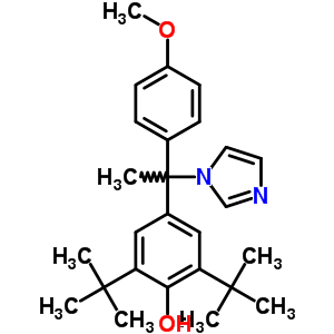 4-[1-咪唑-1-基-1-(4-甲氧基苯基)乙基]-2,6-二叔丁基-苯酚結(jié)構(gòu)式_75393-98-5結(jié)構(gòu)式