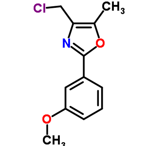 4-(Chloromethyl)-2-(3-methoxyphenyl)-5-methyl-1,3-oxazole Structure,755030-85-4Structure