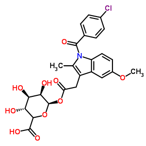 Indomethacin acyl-b-d-glucuronide Structure,75523-11-4Structure