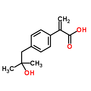 2-[P-(2-methyl-2-hydroxypropyl)phenyl]propenoic acid Structure,75626-01-6Structure