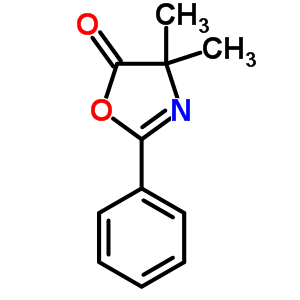 5(4H)-oxazolone, 4,4-dimethyl-2-phenyl- Structure,7563-05-5Structure