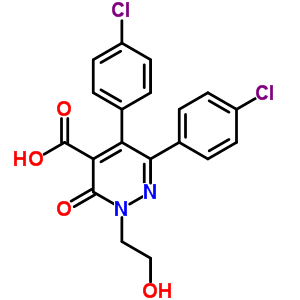 5,6-Bis(4-chlorophenyl)-2-(2-hydroxyethyl)-3-oxo-pyridazine-4-carboxylic acid Structure,75643-75-3Structure