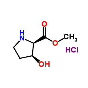 3-羥基吡咯烷-2-羧酸-(2S,3R)-甲酯鹽酸鹽結(jié)構(gòu)式_757961-41-4結(jié)構(gòu)式