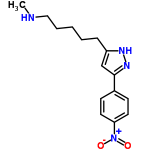 1H-pyrazole-3-pentanamine,n-methyl-5-(4-nitrophenyl)- Structure,75876-13-0Structure