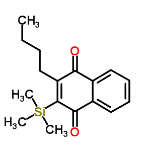 1,4-Naphthalenedione,2-butyl-3-(trimethylsilyl)- Structure,75909-64-7Structure