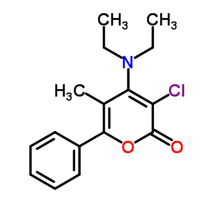 3-Chloro-4-diethylamino-5-methyl-6-phenyl-pyran-2-one Structure,76312-42-0Structure