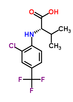 2-(2’-Chloro-4’-trifluoromethylphenylamino)-3-methylbutyric acid Structure,76338-73-3Structure