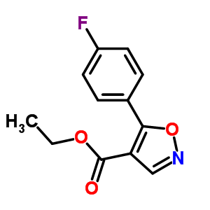 5-(4-氟苯基)異噁唑-4-羧酸乙酯結(jié)構(gòu)式_76344-88-2結(jié)構(gòu)式