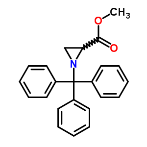 Methyl 1-(triphenylmethyl)-2-aziridinecarboxylate Structure,76357-18-1Structure