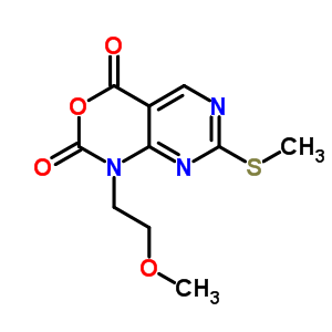 1-(2-Methoxyethyl)-7-(methylthio)-1h-pyrimido[4,5-d][1,3]oxazine-2,4-dione Structure,76360-93-5Structure