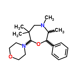 3,4,6,6-Tetramethyl-7-(4-morpholinyl)-2-phenyl-1,4-oxazepane Structure,76503-78-1Structure