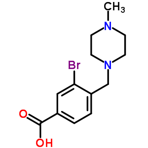 3-Bromo-4-((4-methylpiperazin-1-yl)methyl)benzoic acid Structure,765269-29-2Structure