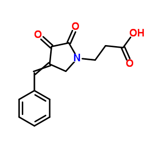 3-(4-Benzylidene-2,3-dioxo-pyrrolidin-1-yl)propanoic acid Structure,76628-83-6Structure