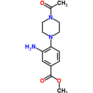 4-(4-Acetyl-1-piperazinyl)-3-amino-benzoic acid methyl ester Structure,767316-73-4Structure