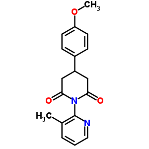 2,6-Piperidinedione,4-(4-methoxyphenyl)-1-(3-methyl-2-pyridinyl)- Structure,76734-02-6Structure