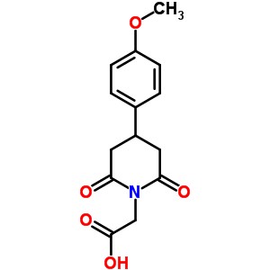 2-[4-(4-Methoxyphenyl)-2,6-dioxo-1-piperidyl]acetic acid Structure,76734-06-0Structure