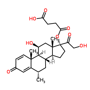 4-[[(6S,8S,9S,10R,11S,13S,14S,17R)-11-羥基-17-(2-羥基乙?；?-6,10,13-三甲基-3-氧代-7,8,9,11,12,14,15,16-八氫-6H-環(huán)戊并[a]菲-17-基]氧基]-4-氧代丁酸結(jié)構(gòu)式_77074-42-1結(jié)構(gòu)式