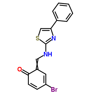 4-Bromo-6-[[(4-phenyl-1,3-thiazol-2-yl)amino]methylidene]cyclohexa-2,4-dien-1-one Structure,77203-49-7Structure