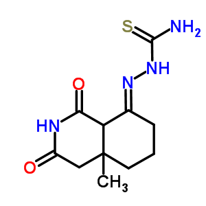 [(4A-methyl-1,3-dioxo-5,6,7,8a-tetrahydro-4h-isoquinolin-8-ylidene)amino]thiourea Structure,77261-27-9Structure