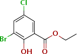 3-溴-5-氯-2-羥基苯甲酸乙酯結(jié)構(gòu)式_773134-85-3結(jié)構(gòu)式