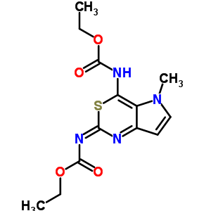 Carbamic acid, (5-methylpyrrolo(3,2-d)(1,3)thiazin-2-yl-4-ylidene)bis-, diethyl ester Structure,77478-93-4Structure