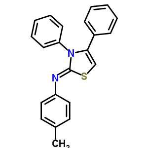 Benzenamine,n-(3,4-diphenyl-2(3h)-thiazolylidene)-4-methyl- Structure,77589-08-3Structure