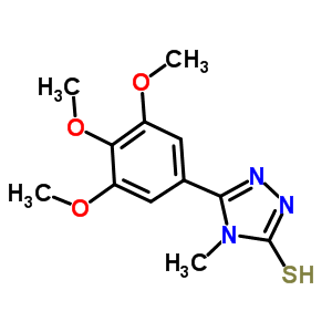 4-Methyl-5-(3,4,5-trimethoxyphenyl)-4H-1,2,4-triazole-3-thiol Structure,77803-41-9Structure