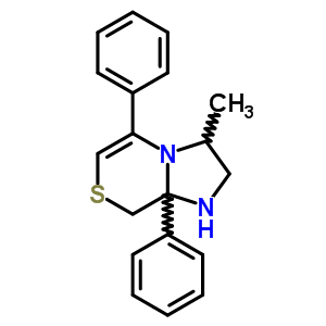 3-Methyl-5,8a-diphenyl-2,3,8,8a-tetrahydro-1h-imidazo(2,1-c)(1,4)thiazine Structure,77811-23-5Structure