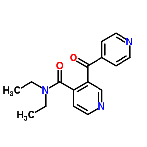 4-Pyridinecarboxamide,n,n-diethyl-3-(4-pyridinylcarbonyl)- Structure,77924-15-3Structure