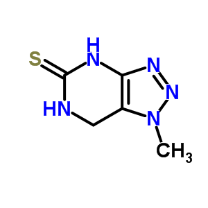 5H-1,2,3-triazolo[4,5-d]pyrimidine-5-thione, 1,4,6, 7-tetrahydro-1-methyl- Structure,77976-34-2Structure